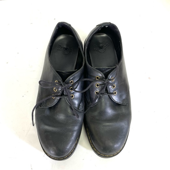 dr marten shriver low black leather shoes size 8 - Picture 4 of 7